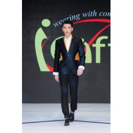 MDHL026 Manufacture work men's suit uniform Model demonstration Real person try-on Contrast color collar Slim waist contrast color Hotel uniform manufacturer MDHL026 Manufacture work men's suit uniform Model demonstration Real person try-on Contrast color collar Slim waist contrast color Hotel uniform manufacturer